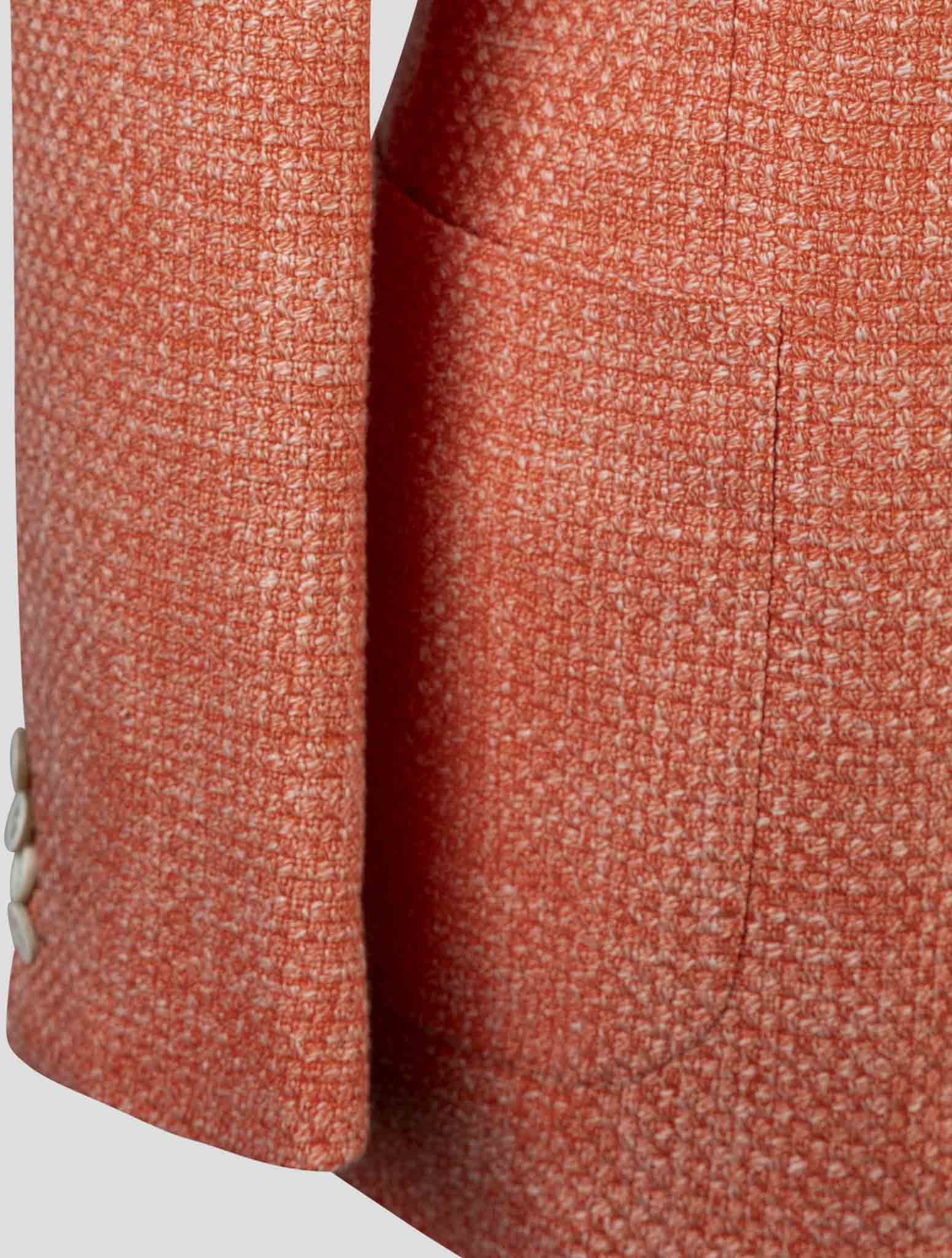 Kiton Orange Cashmere Wool Cotton Silk Linen Blazer