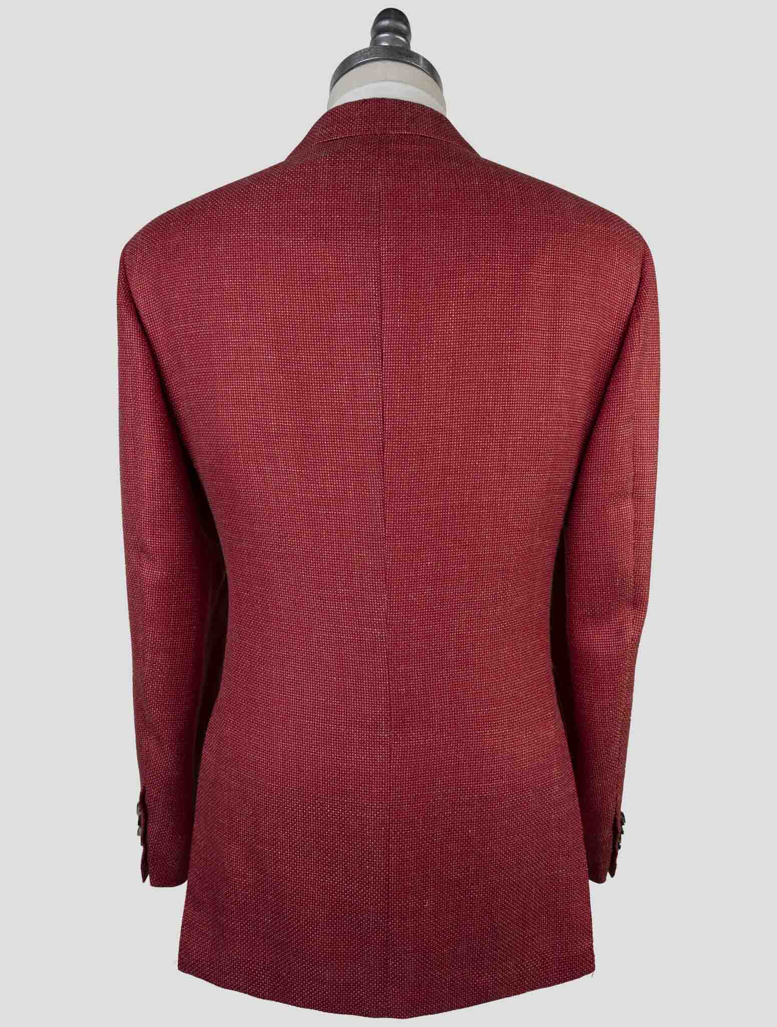 Kiton Red  Cashmere Linen Silk Blazer