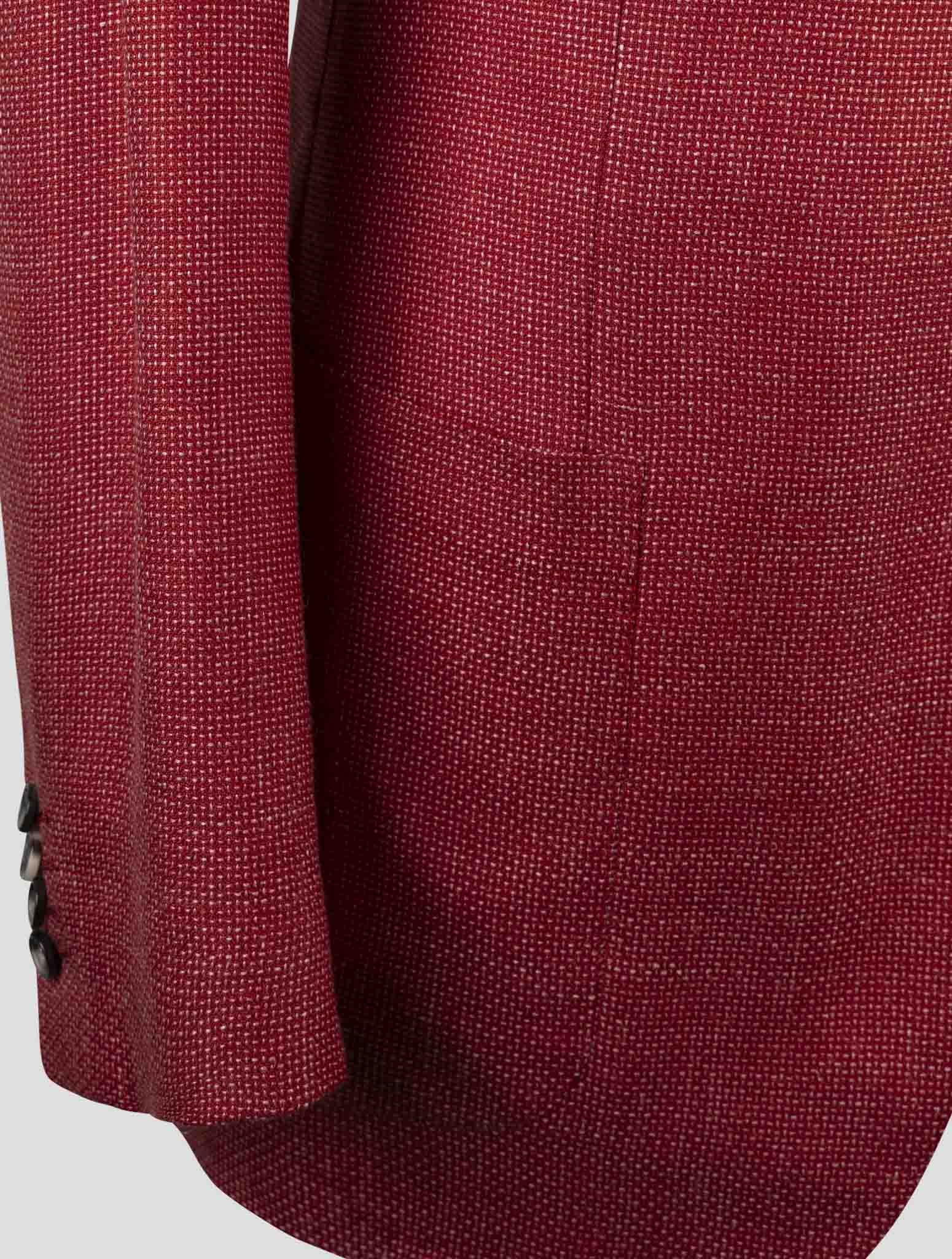 Kiton Red  Cashmere Linen Silk Blazer
