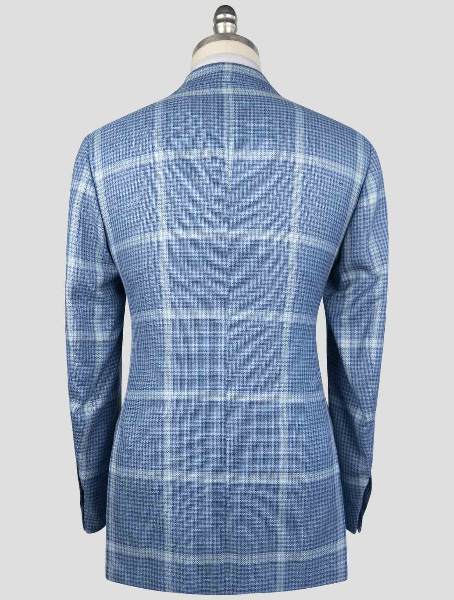 Kiton Blue Cashmere Silk Linen Blazer