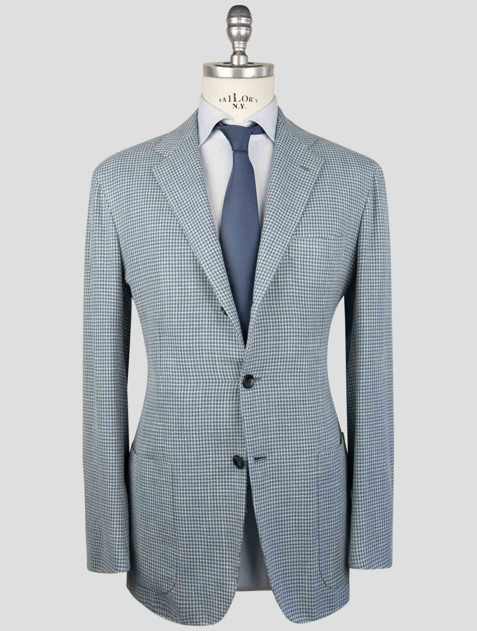 Kiton Blue Cotton Blazer