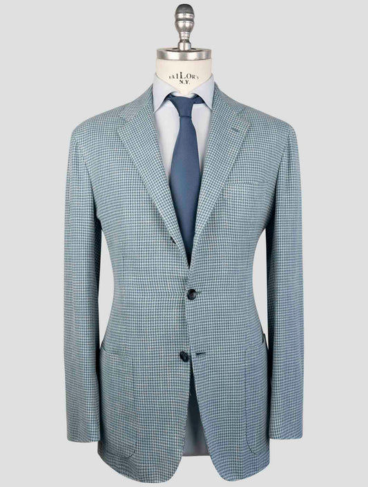 Kiton Blue Cotton Blazer