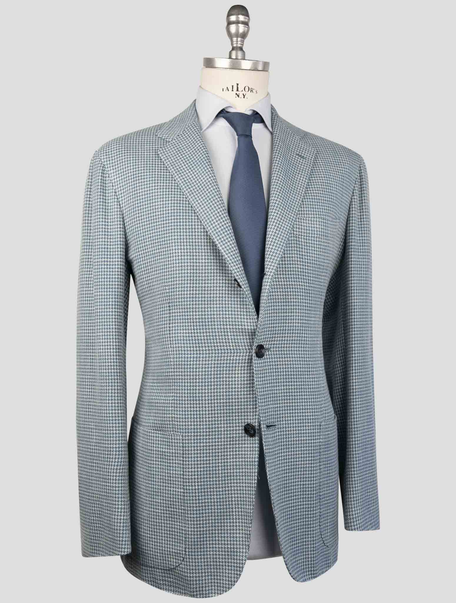 Kiton Blue Cotton Blazer