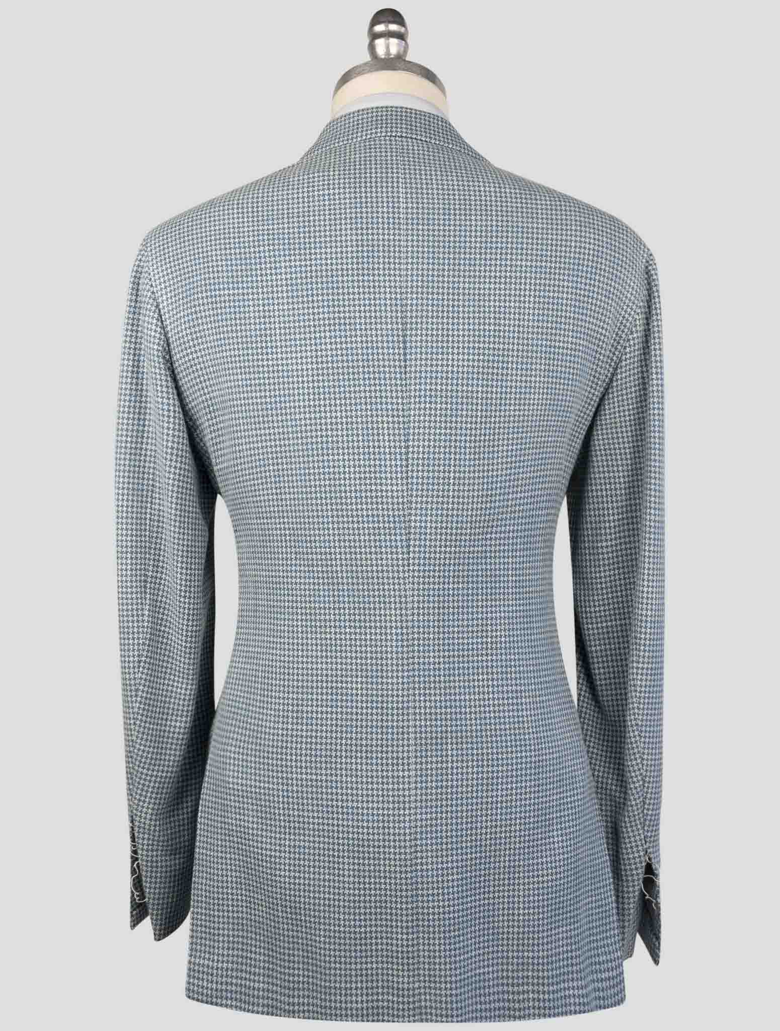 Kiton Blue Cotton Blazer
