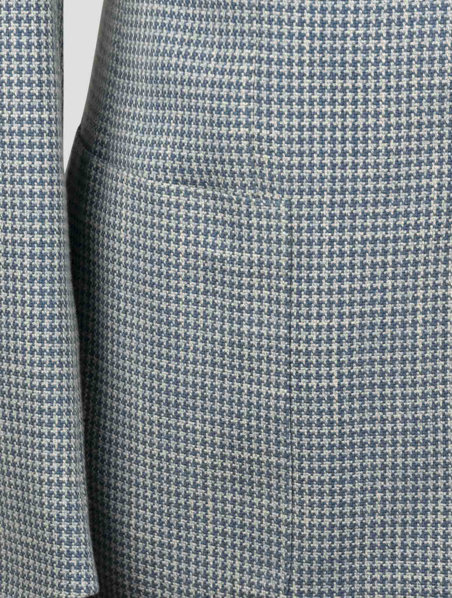 Kiton Blue Cotton Blazer