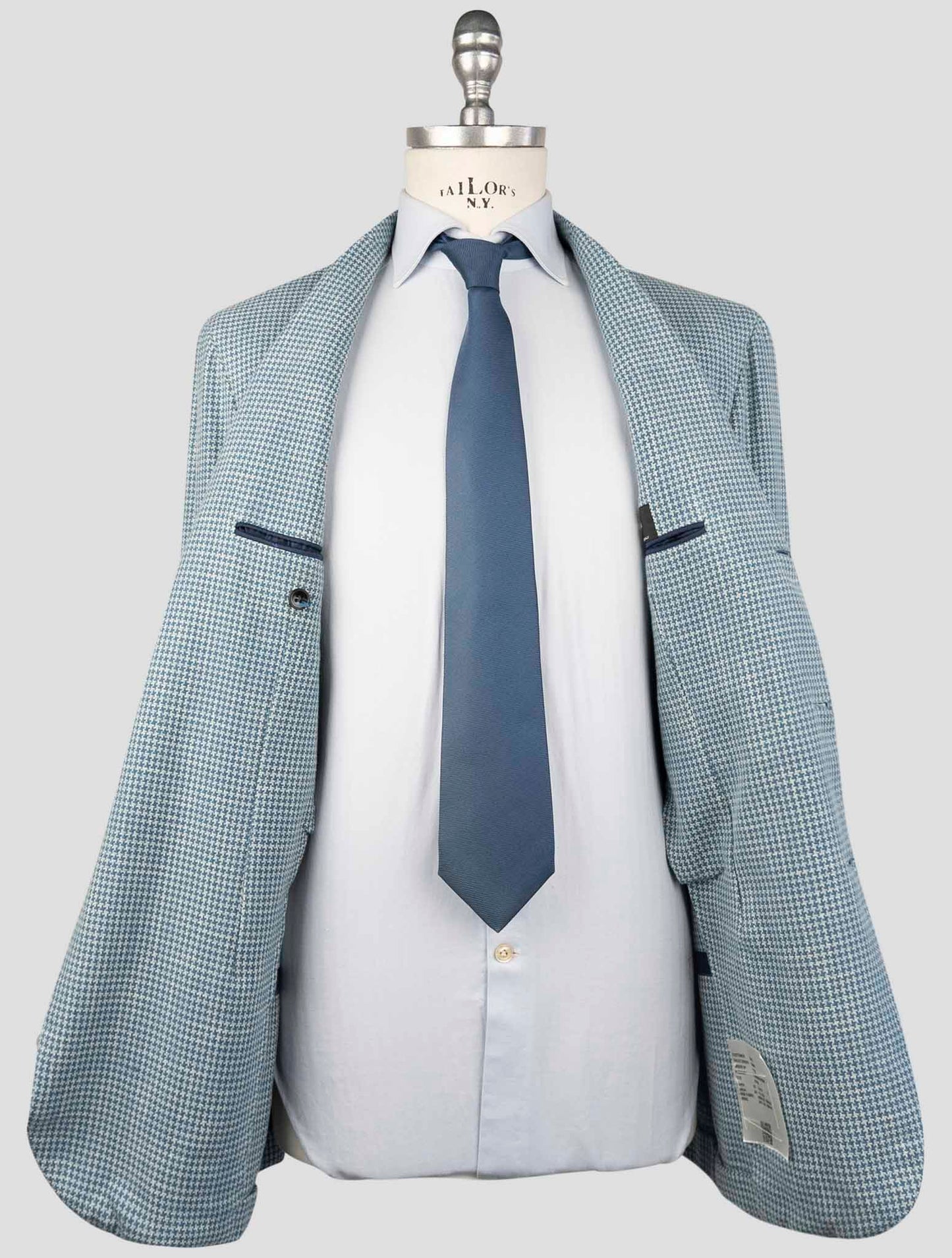 Kiton Blue Cotton Blazer