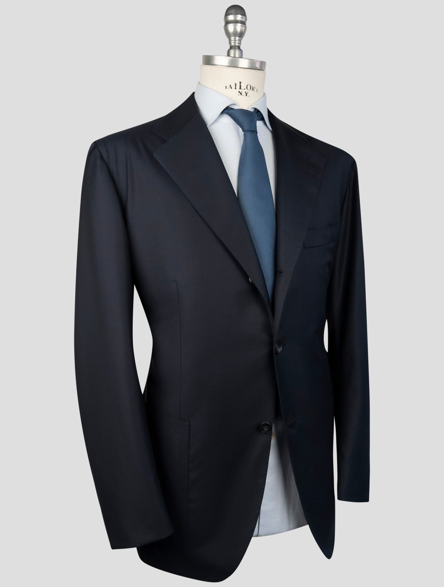 Kiton Blue Wool Blazer