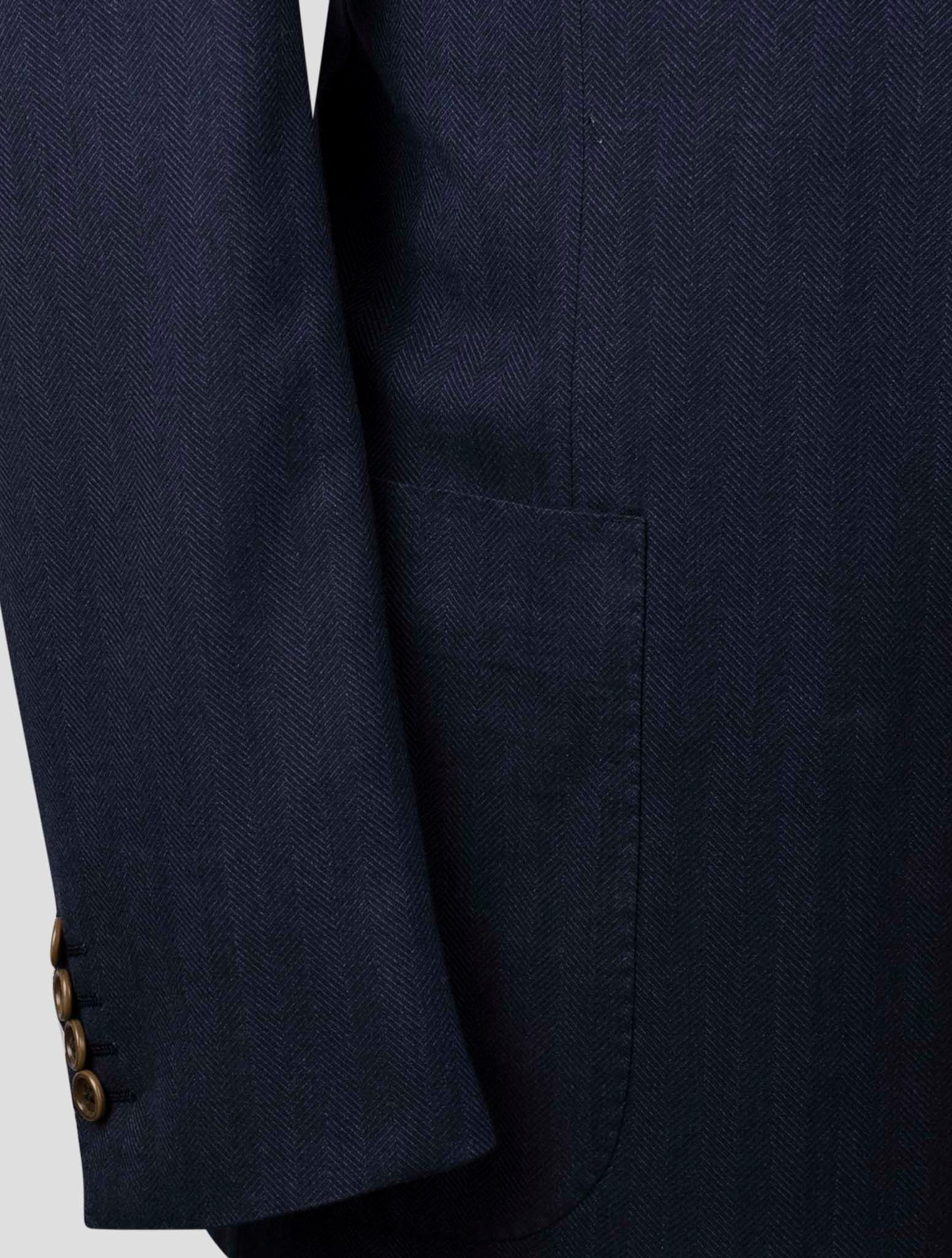 Kiton Blue Virgin Wool Ea Blazer