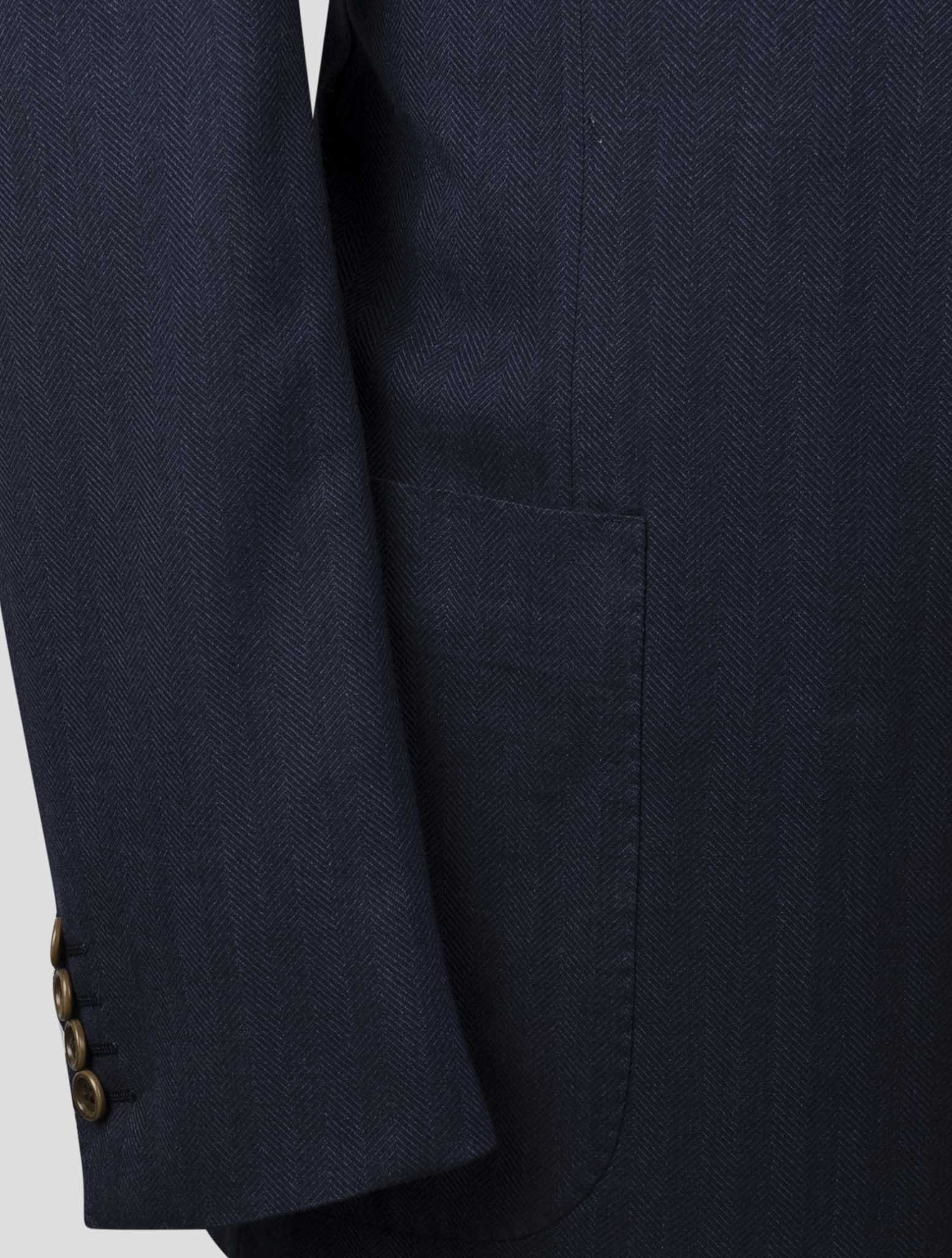 Kiton Blue Virgin Wool Ea Blazer