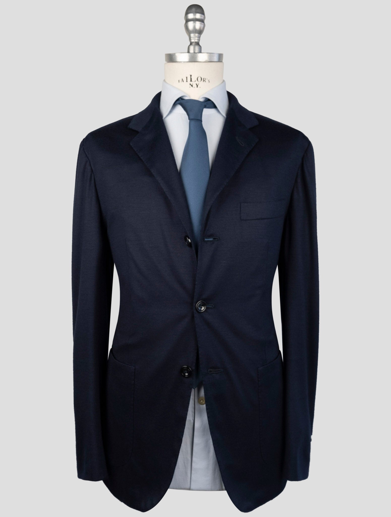 Kiton Blue Cashmere Blazer