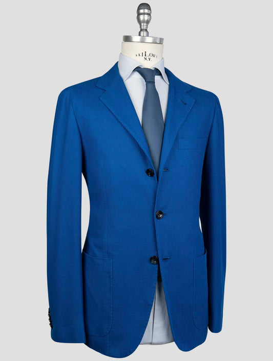 Kiton Blue Cotton Blazer