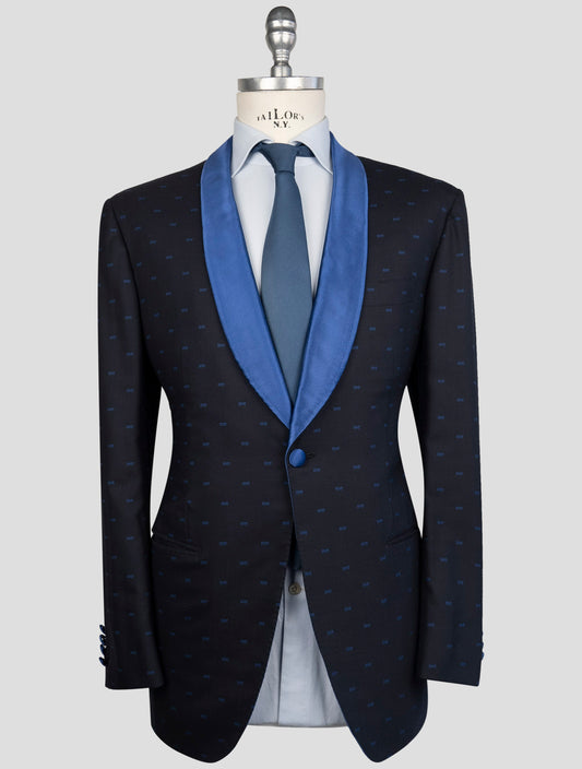Kiton KNT Blue Virgin Wool Blazer Smoking styling inspiration