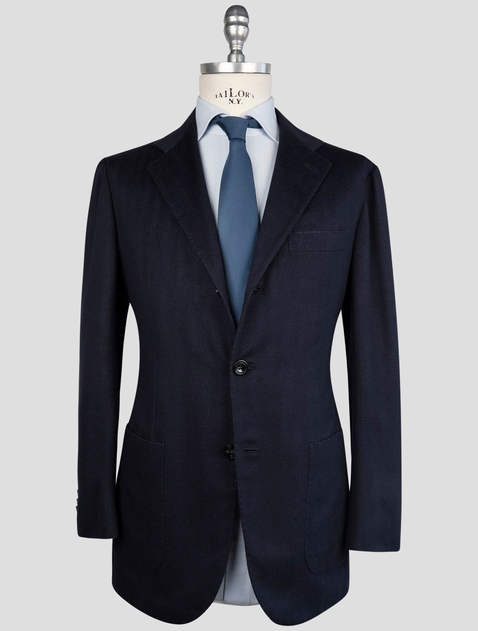 Kiton Blue Vicuna Peru Silk Blazer - Italian Handmade Sport Coat - image 1