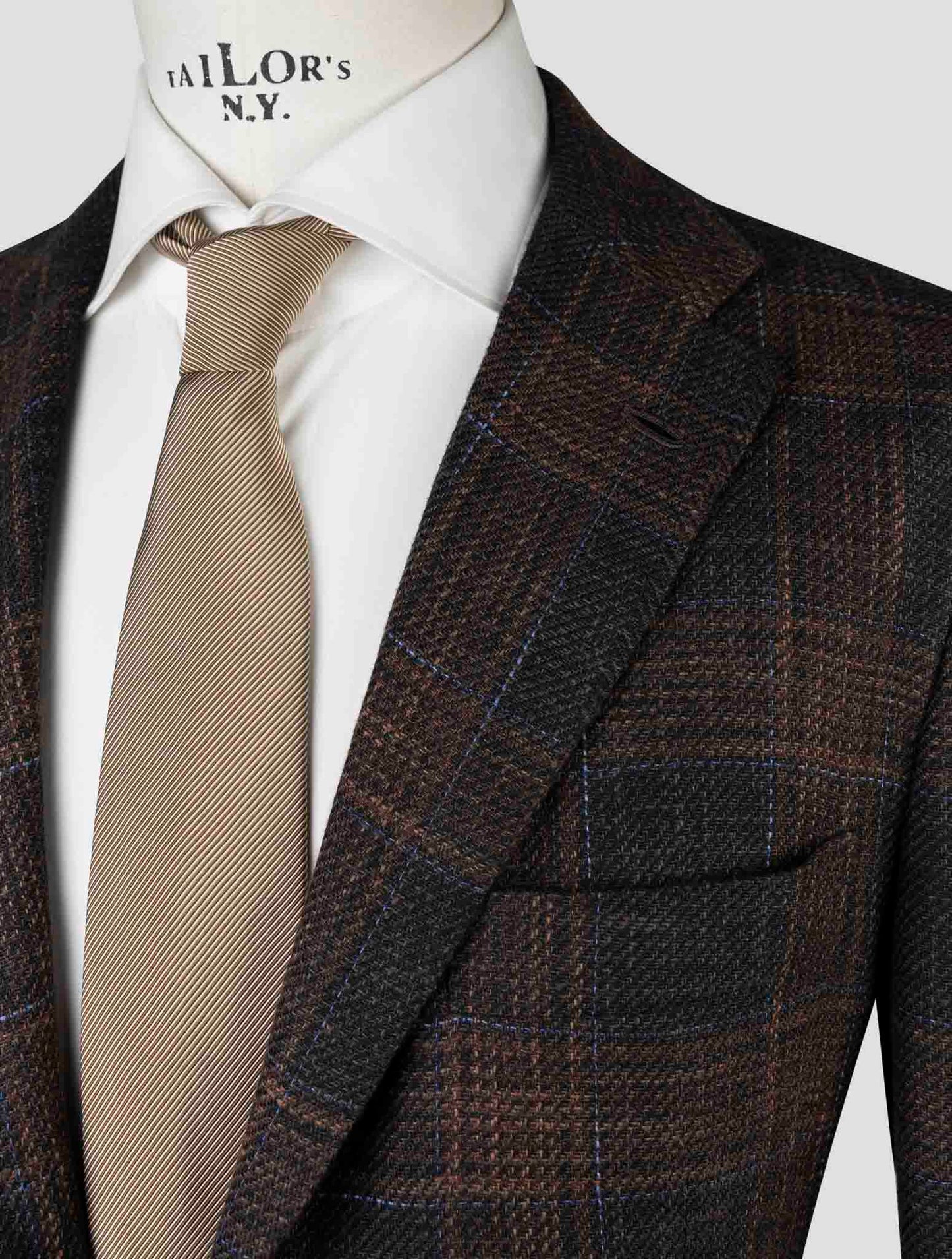 Kiton Brown Cashmere Silk Cotton Virgin Wool Pa Blazer