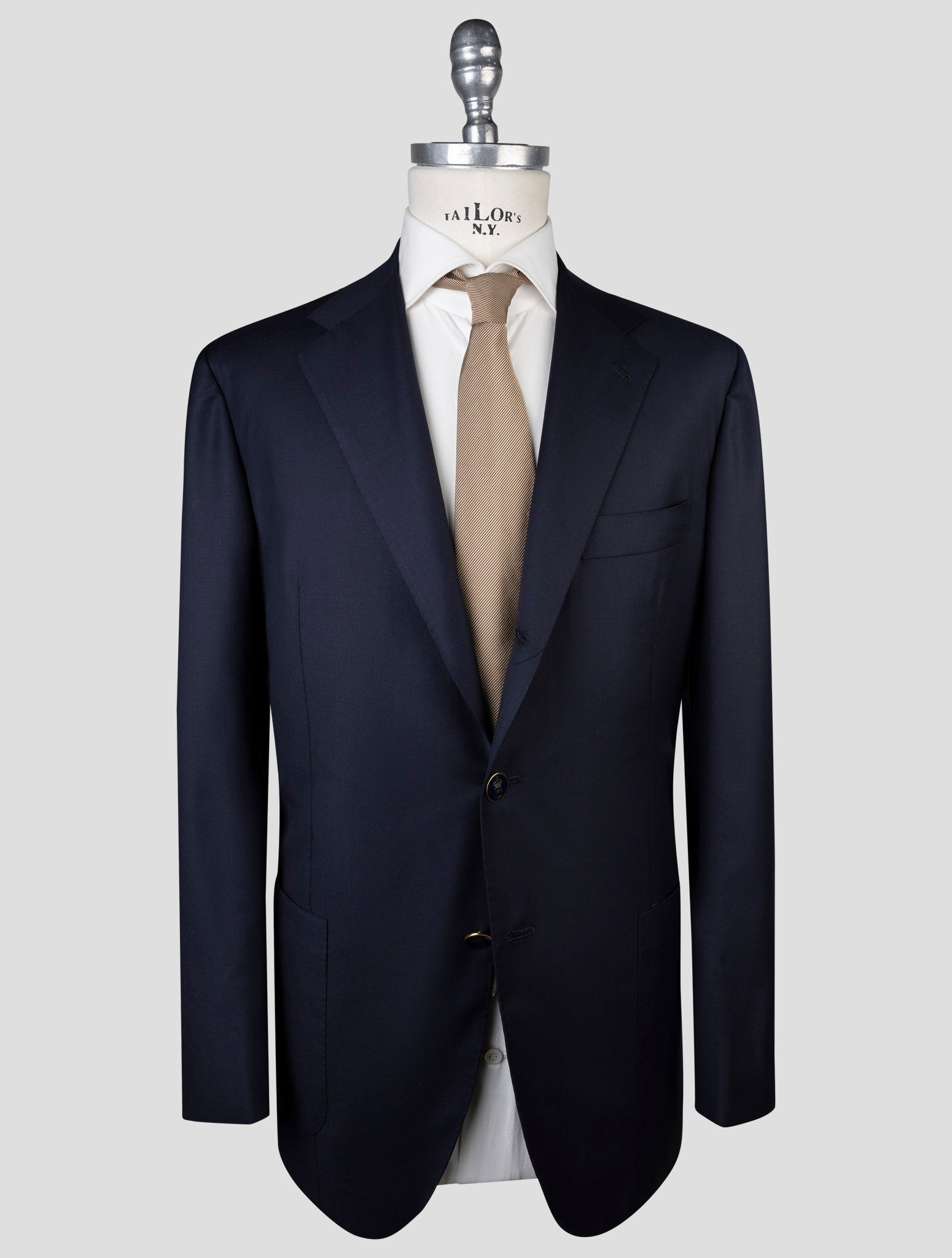Kiton Blue Wool Blazer