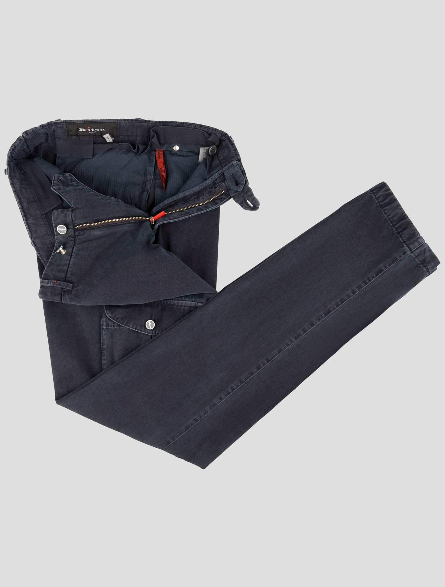 Kiton Blue Cashmere Ea Cargo Pants