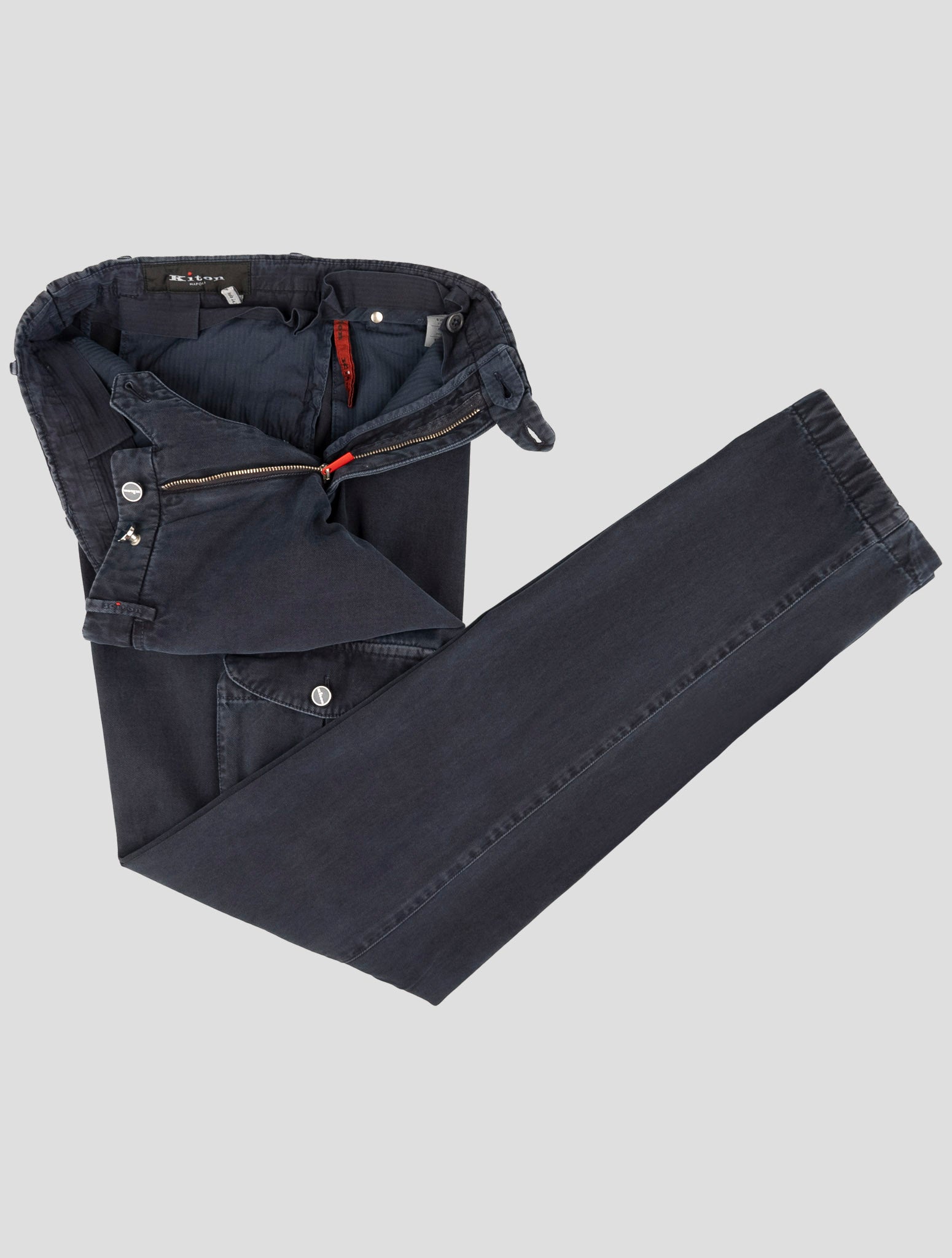 Kiton Blue Cashmere Ea Cargo Pants