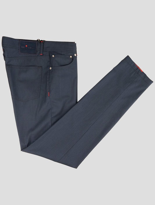 Kiton Blue Wool Jeans