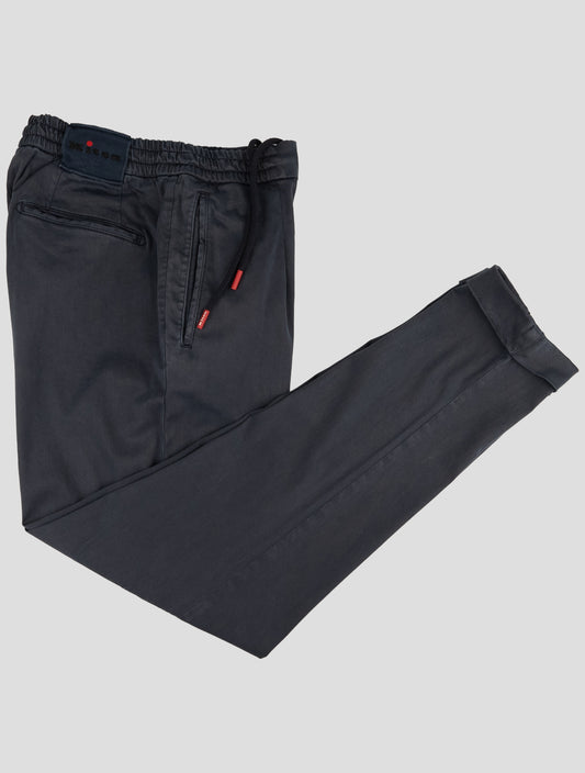 Kiton Blue Lyocell Cotton Ea Pants