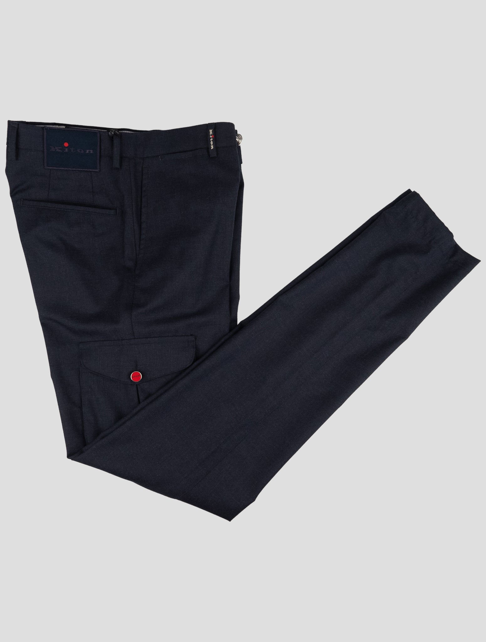 Kiton Blue Cashmere Cargo Pants