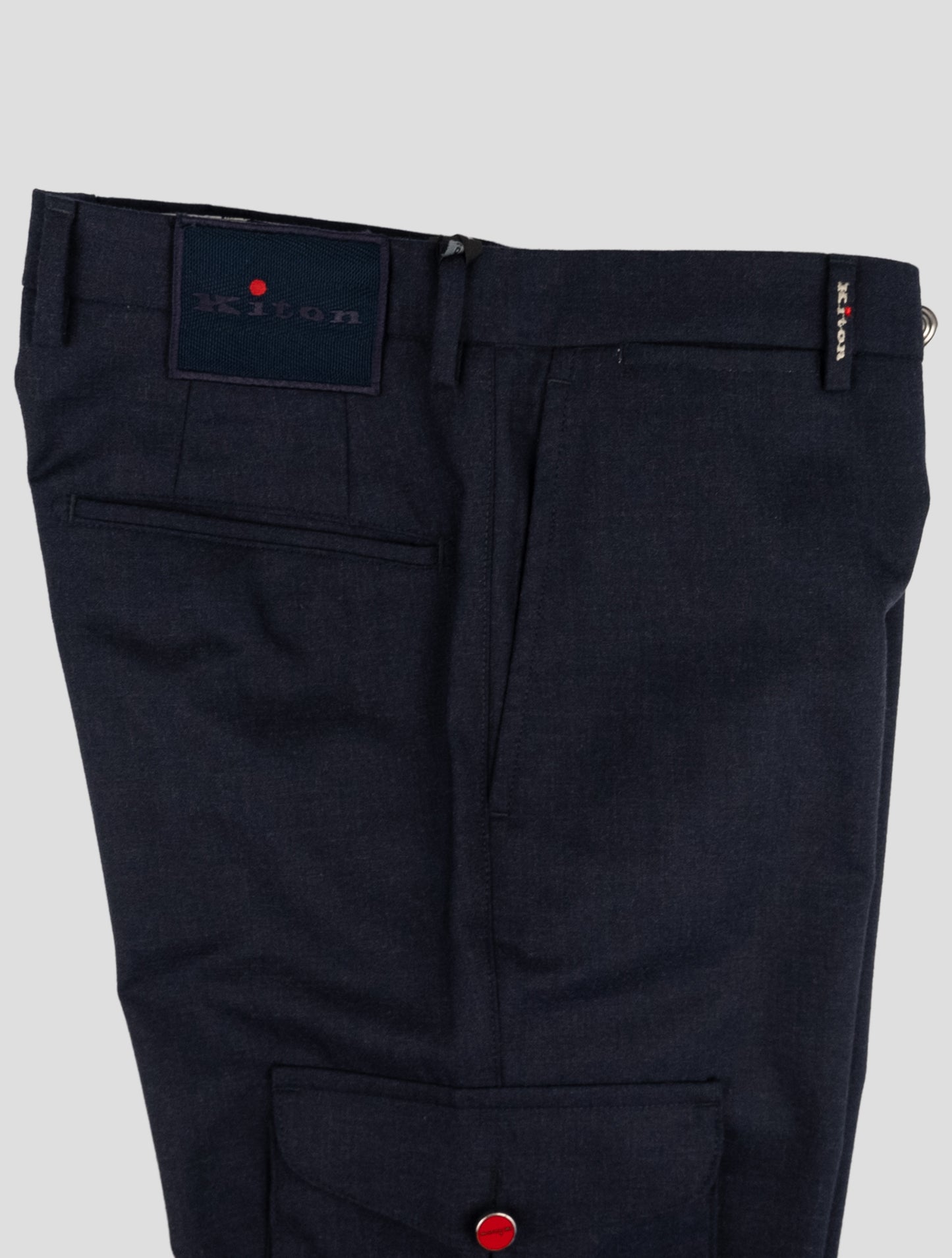 Kiton Blue Cashmere Cargo Pants