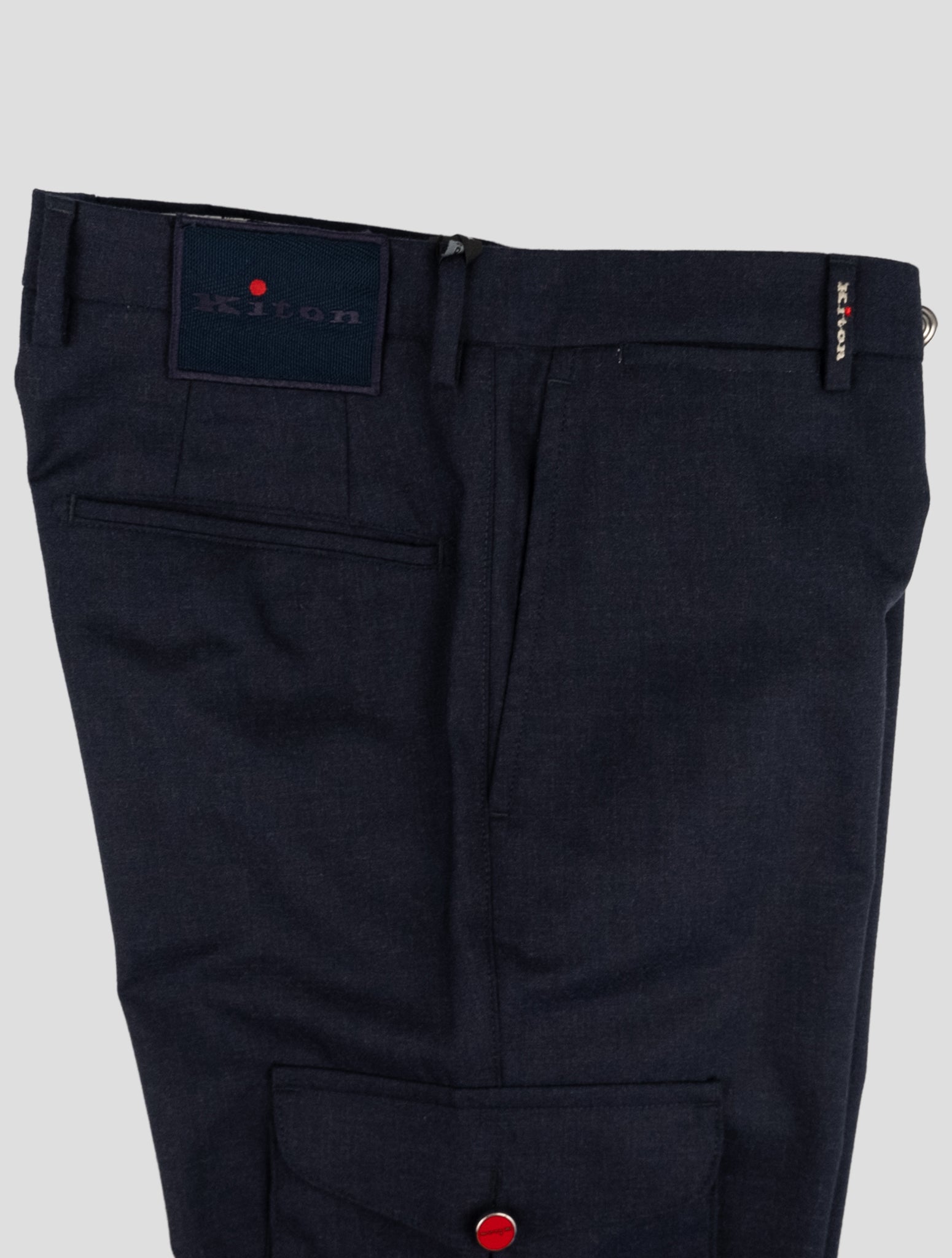 Kiton Blue Cashmere Cargo Pants