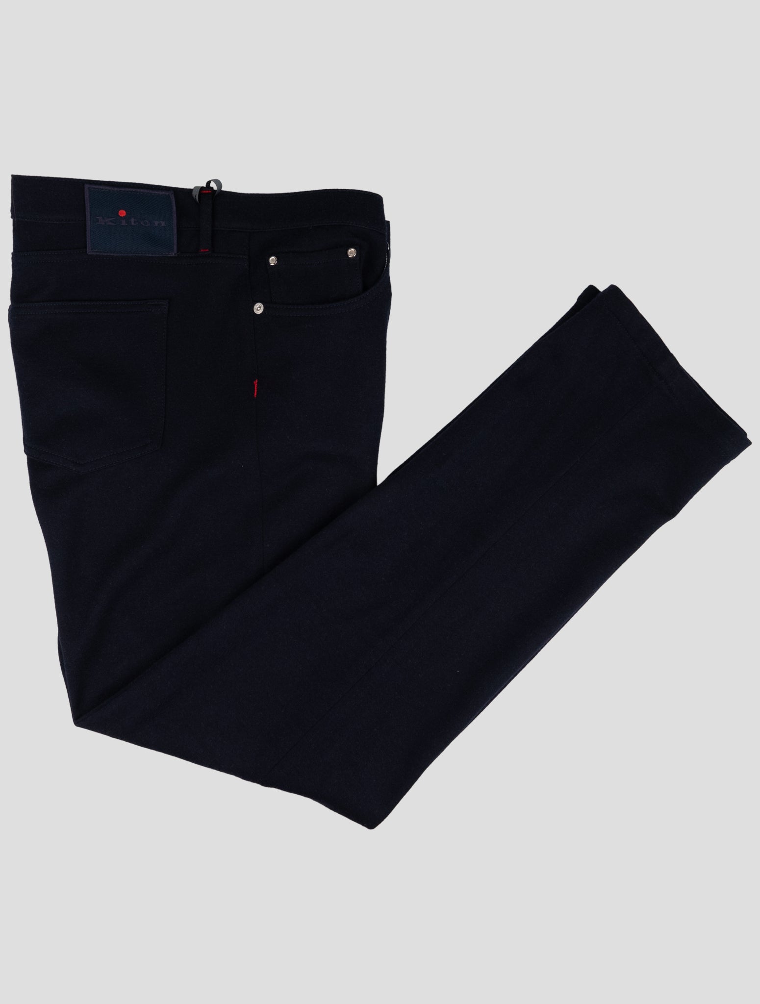 Kiton Blue Wool Cotton Pa Jeans