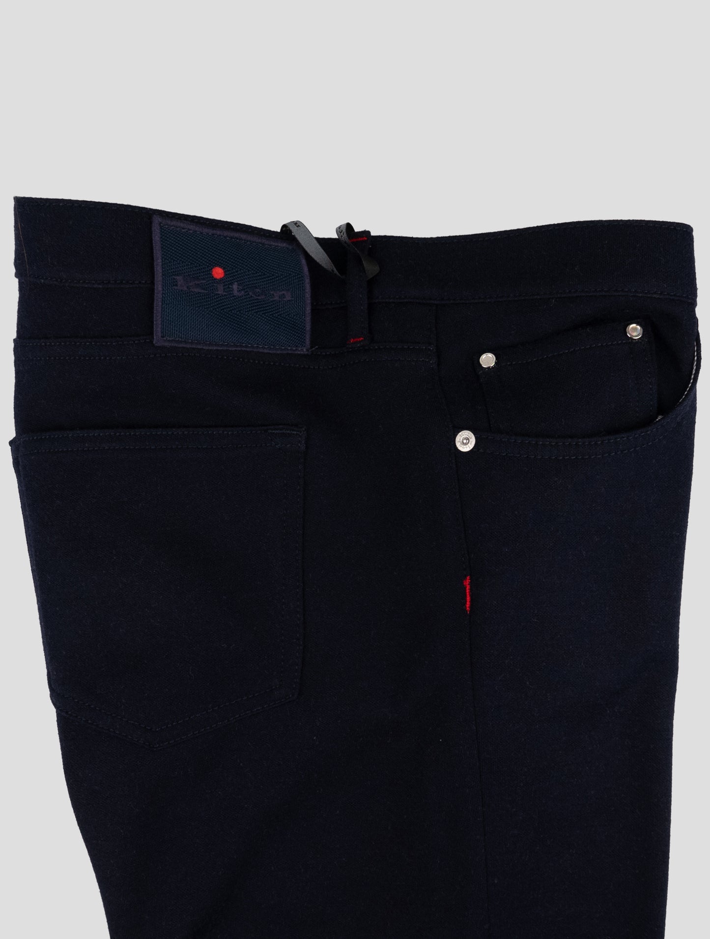 Kiton Blue Wool Cotton Pa Jeans