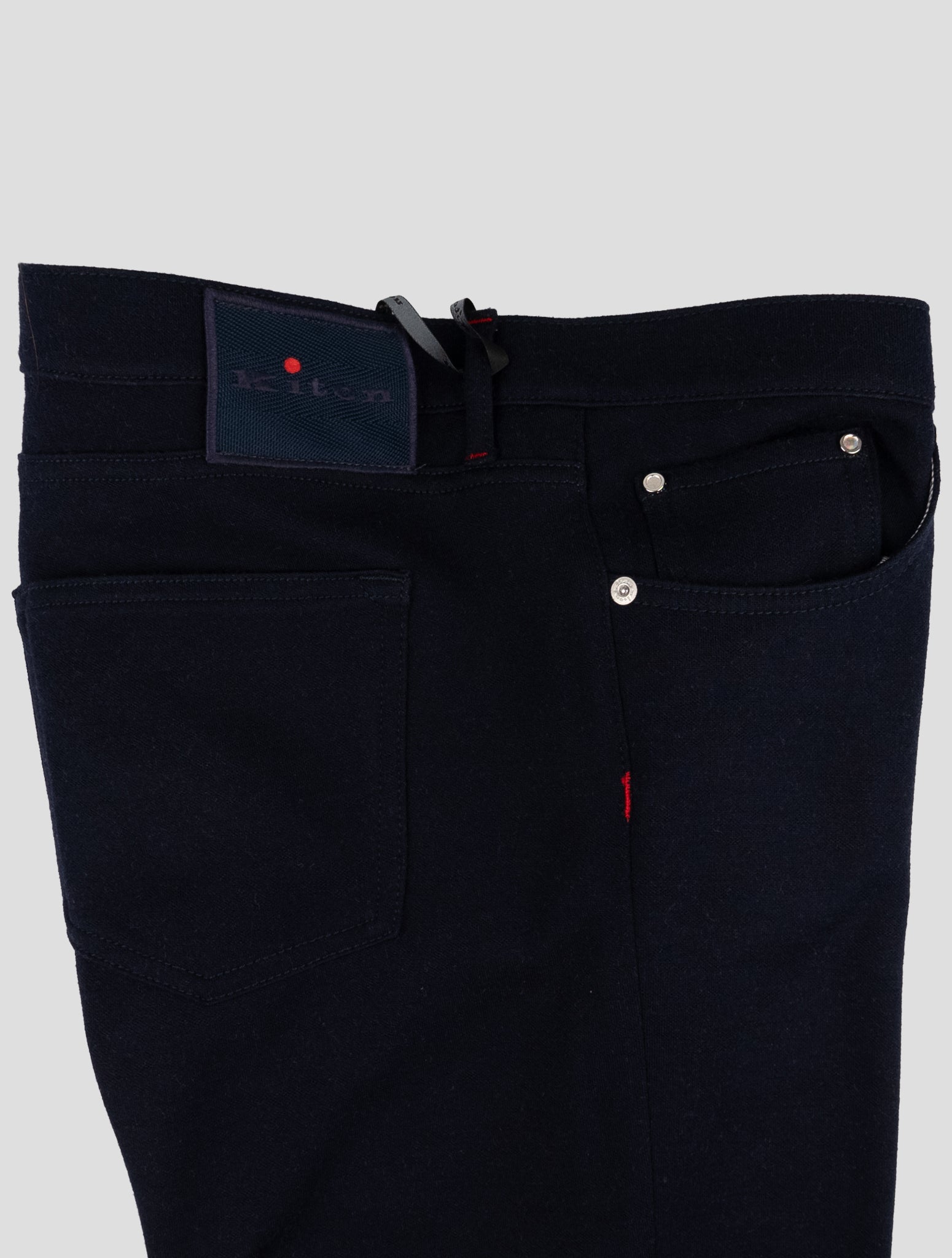 Kiton Blue Wool Cotton Pa Jeans