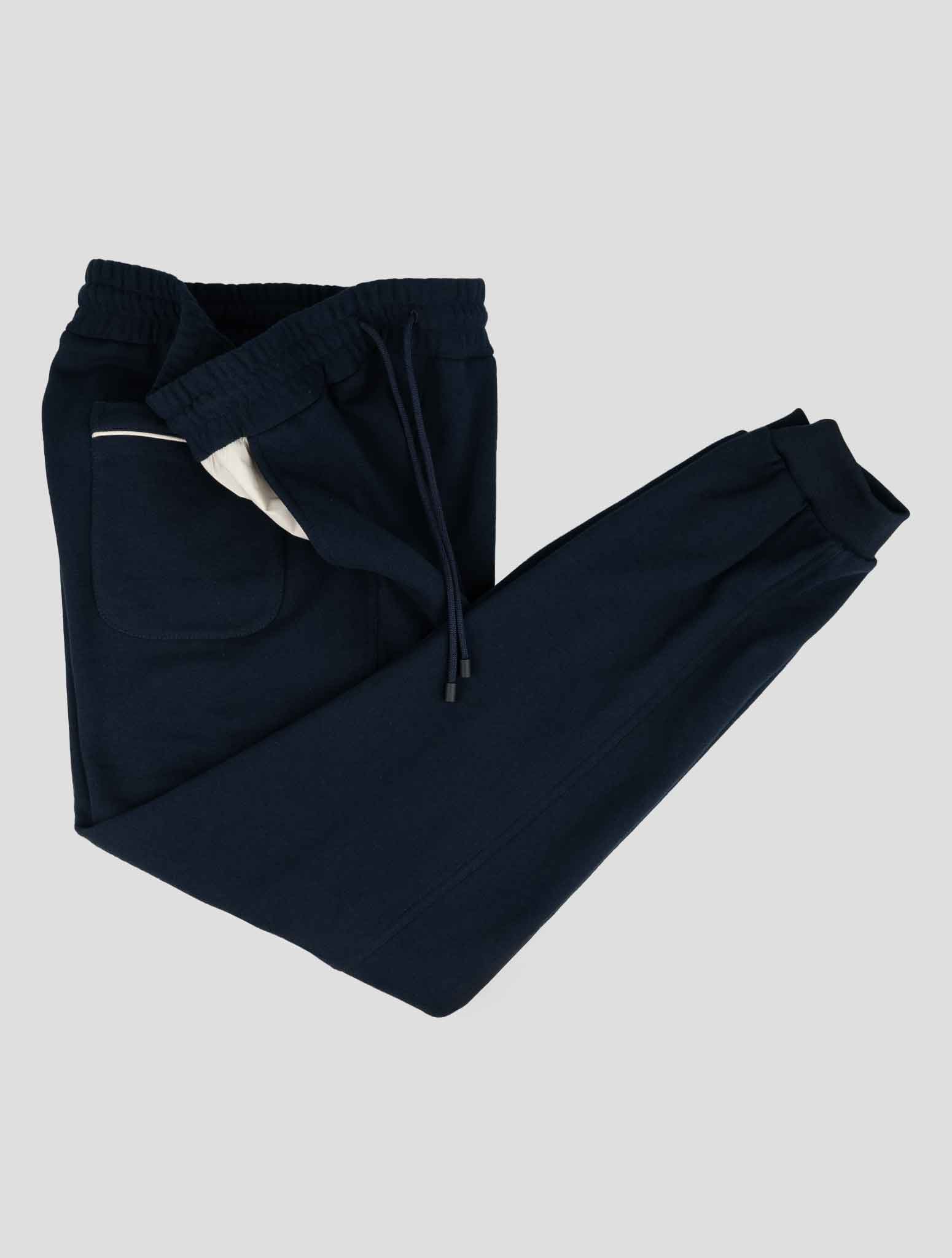 Kiton Blue Cotton Ea Jogging Pants Side View