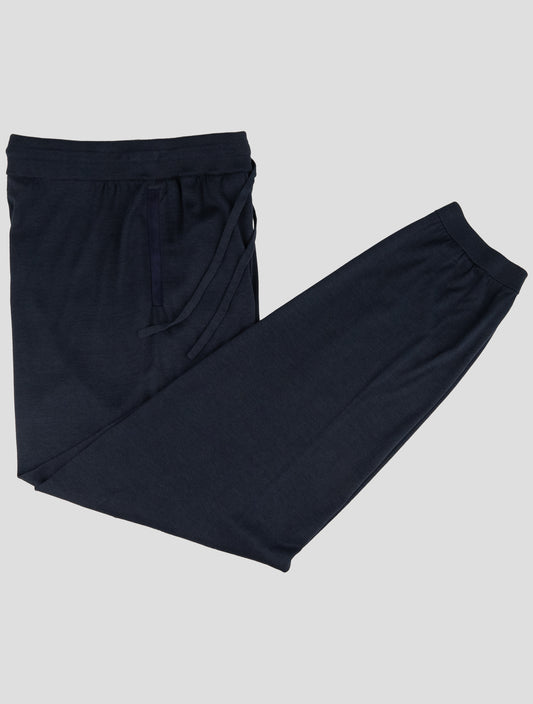 Kiton Blue Cotton Silk Pants