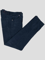 Kiton Blue Cotton silk Ea VelvetPants