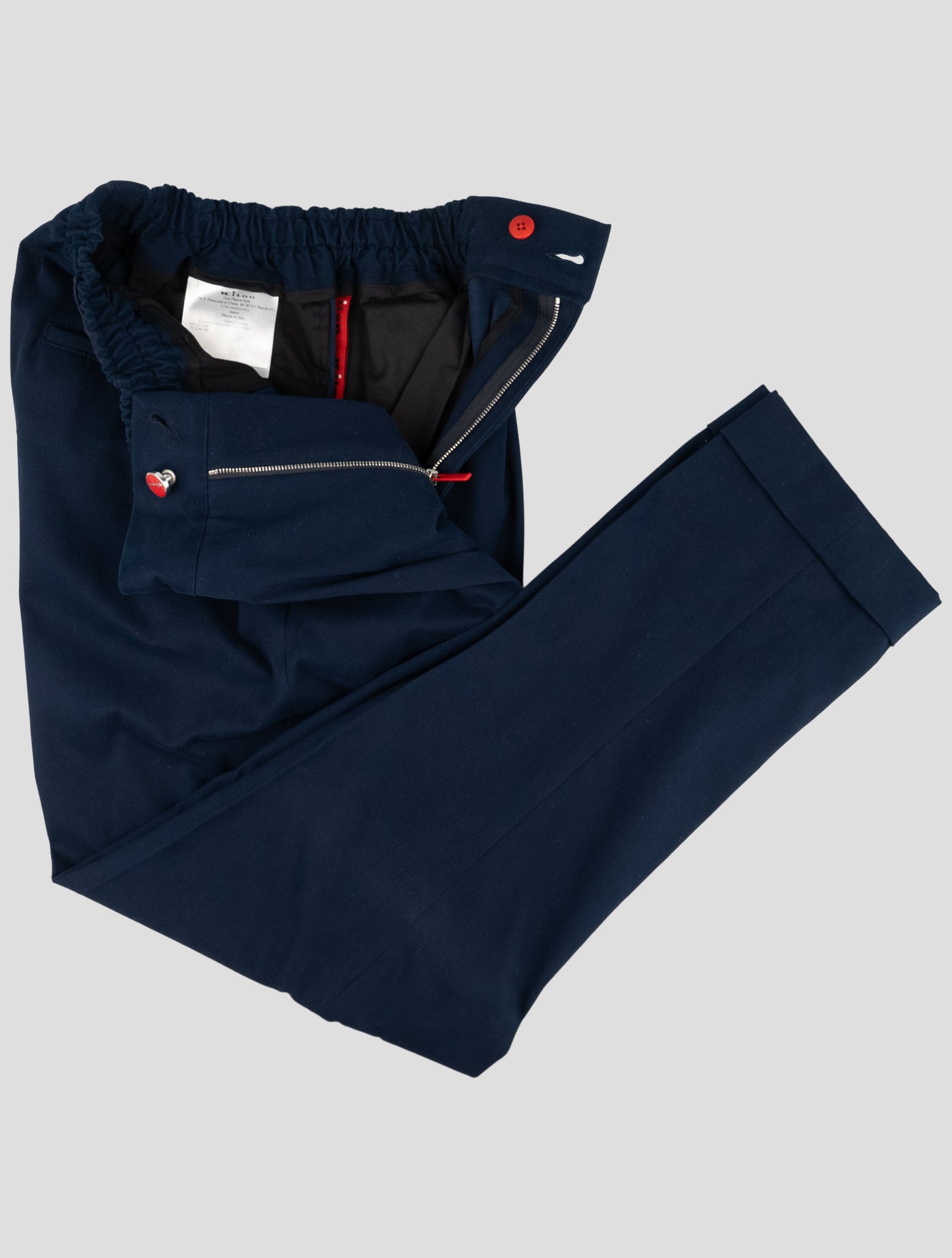 Kiton Blue Cotton Ea Pants