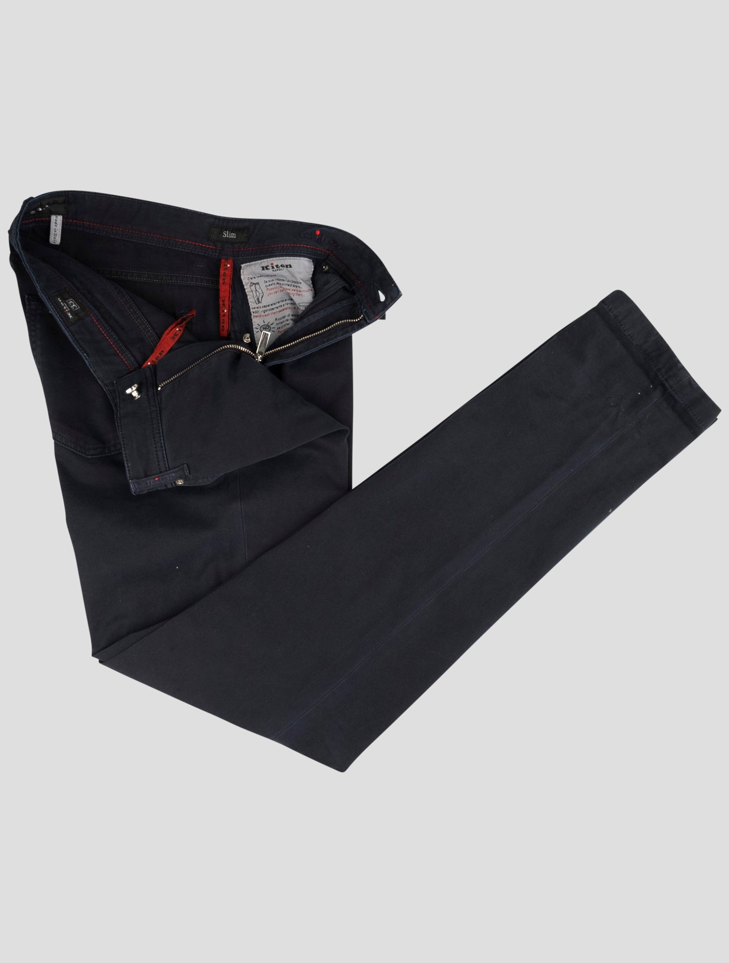 Kiton Blue Cotton Ea Pants