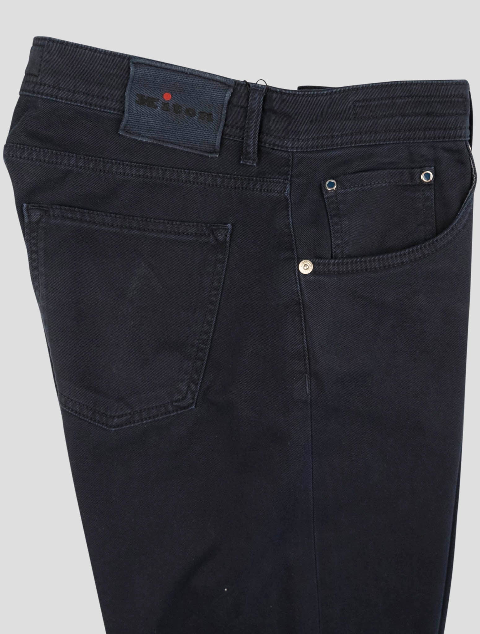 Kiton Blue Cotton Ea Pants