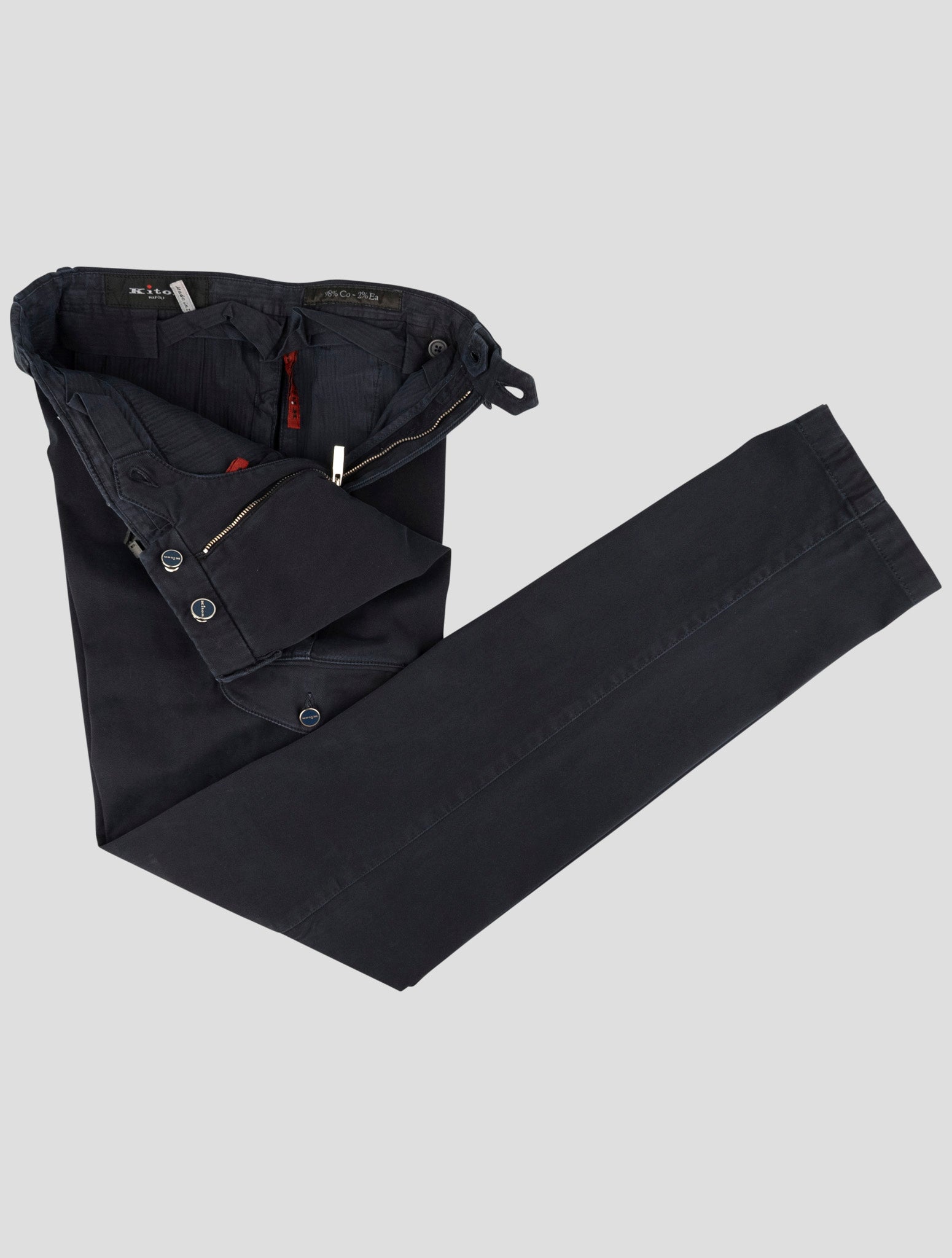 Kiton Blue Cotton Ea Cargo Jeans