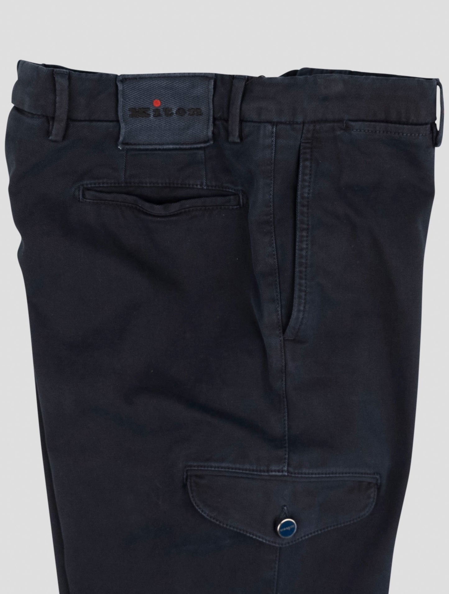 Kiton Blue Cotton Ea Cargo Jeans