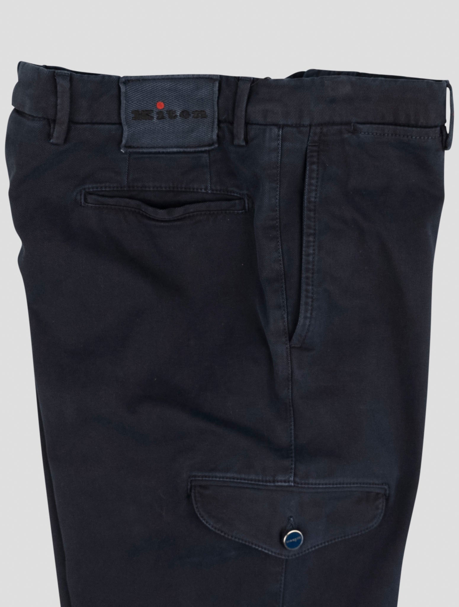 Kiton Blue Cotton Ea Cargo Jeans