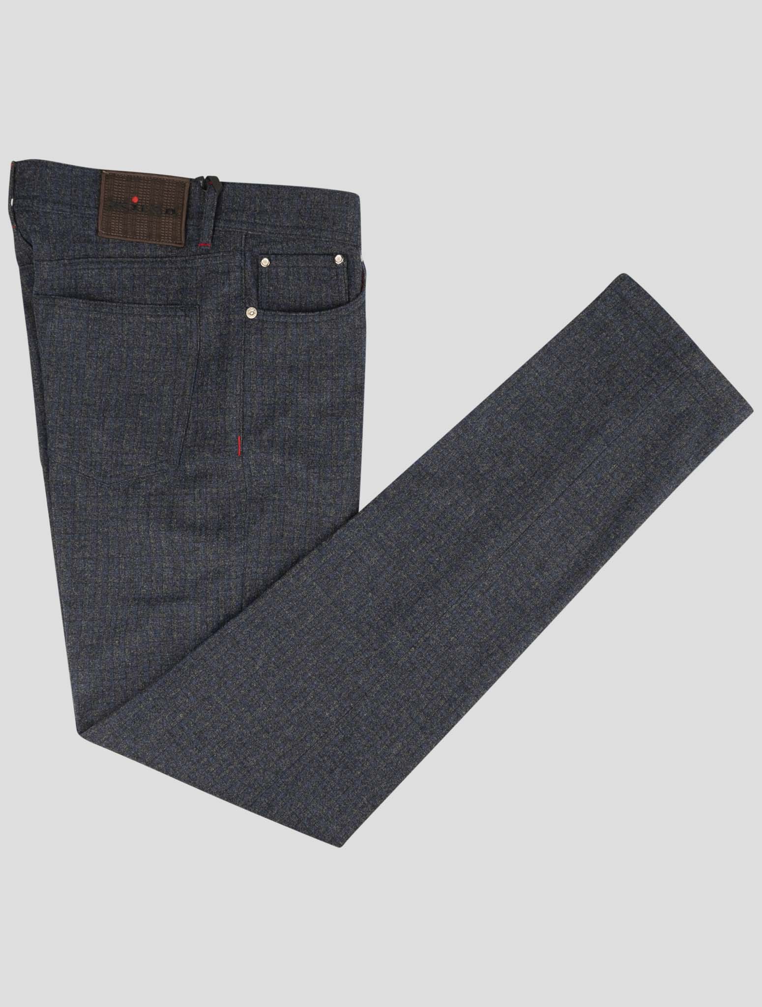 Kiton Blue Wool Pants