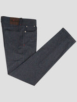 Kiton Blue Wool Pants