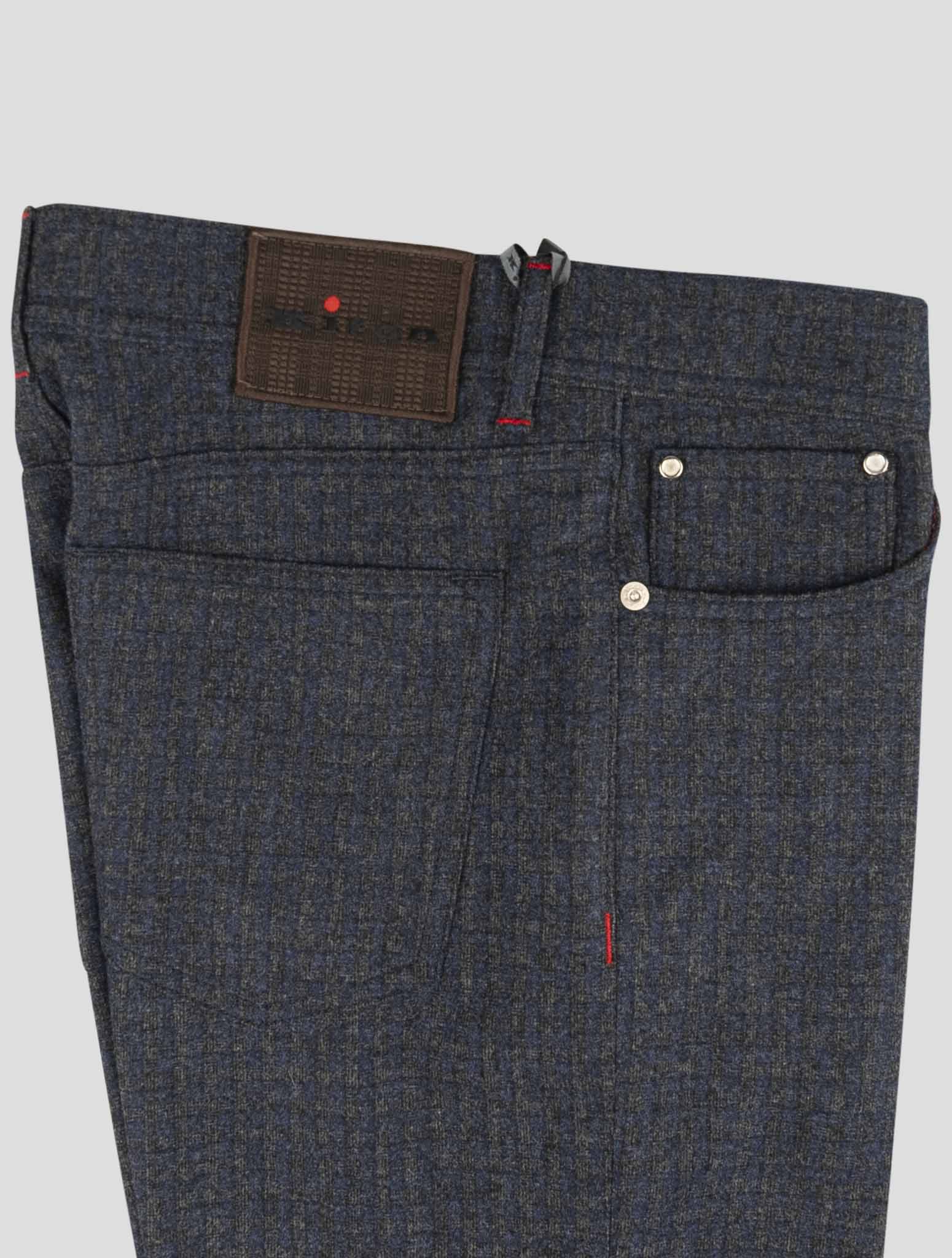 Kiton Blue Wool Pants