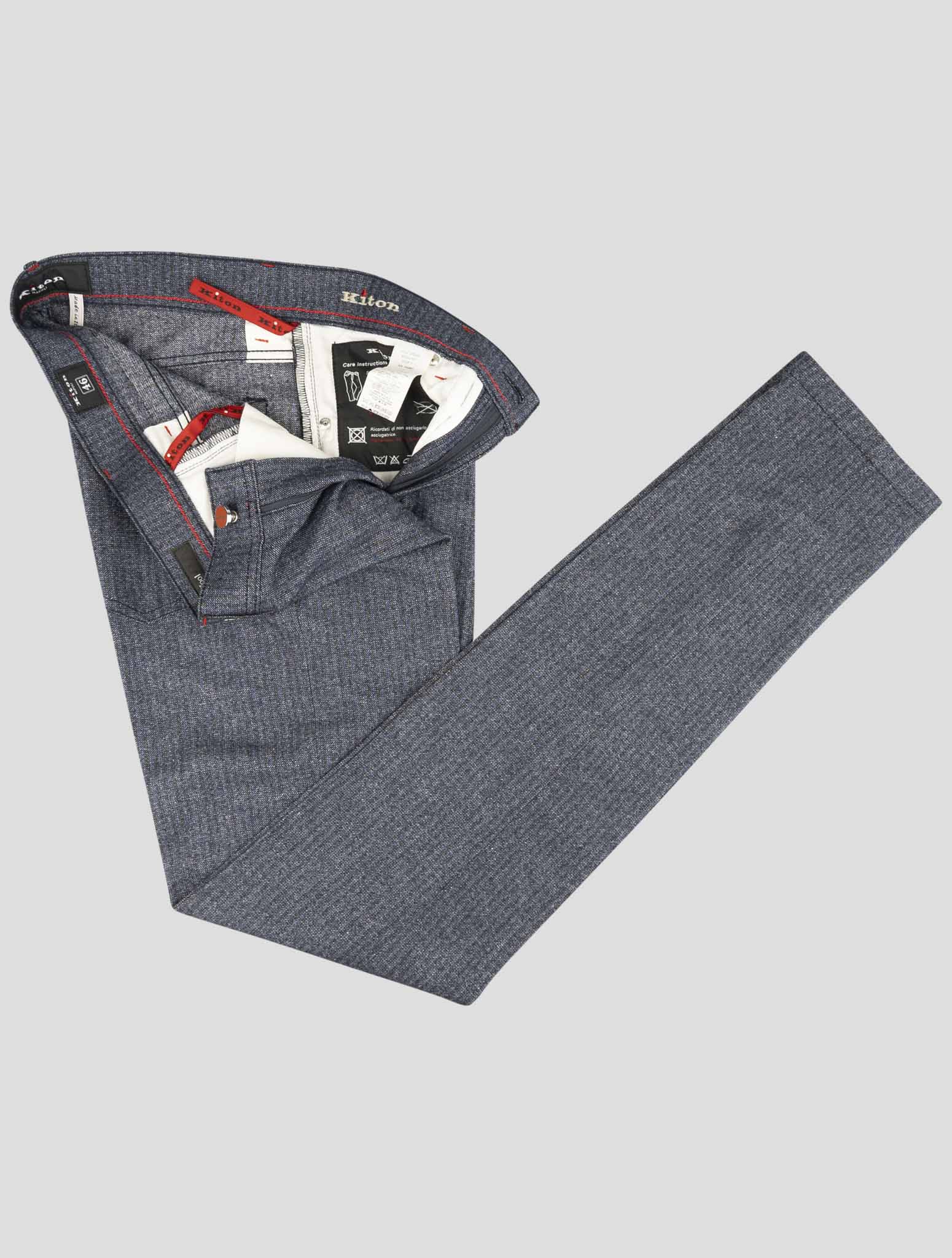Kiton Blue Wool Pants
