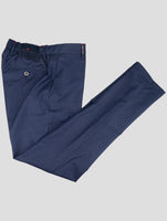 Kiton Blue Virgin Wool Ea Pants