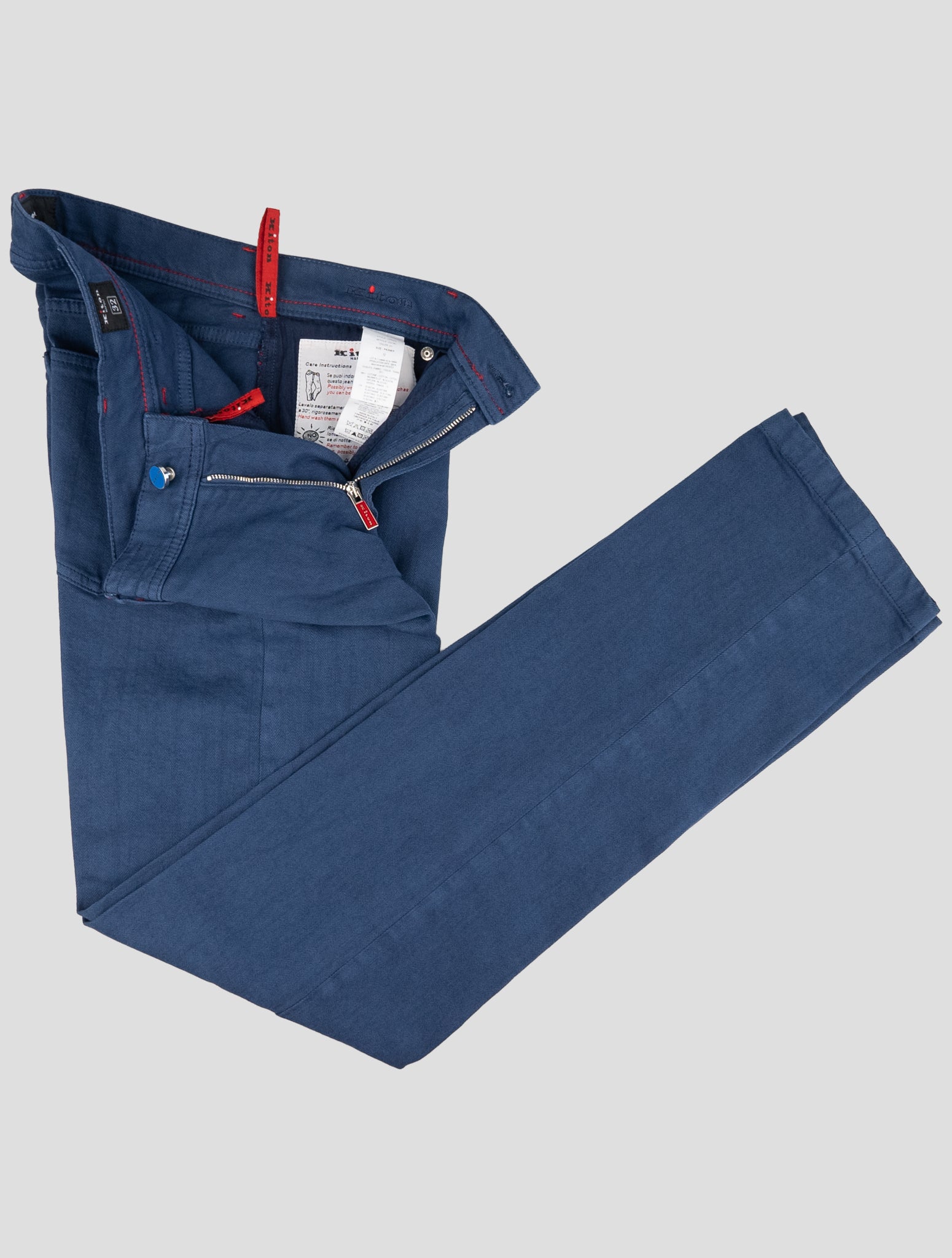 Kiton Blue Cotton Ea Jeans