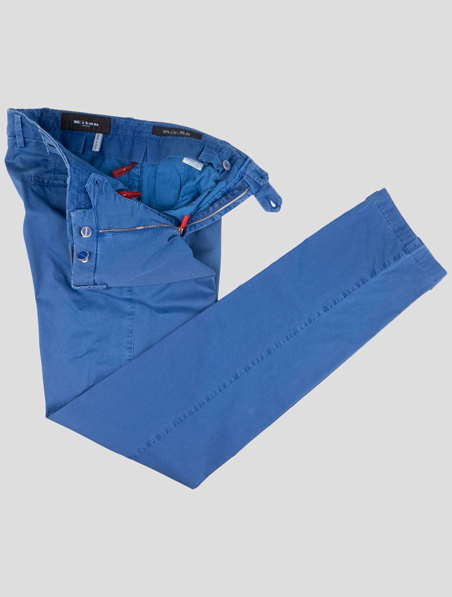 Kiton Blue Cotton Pants