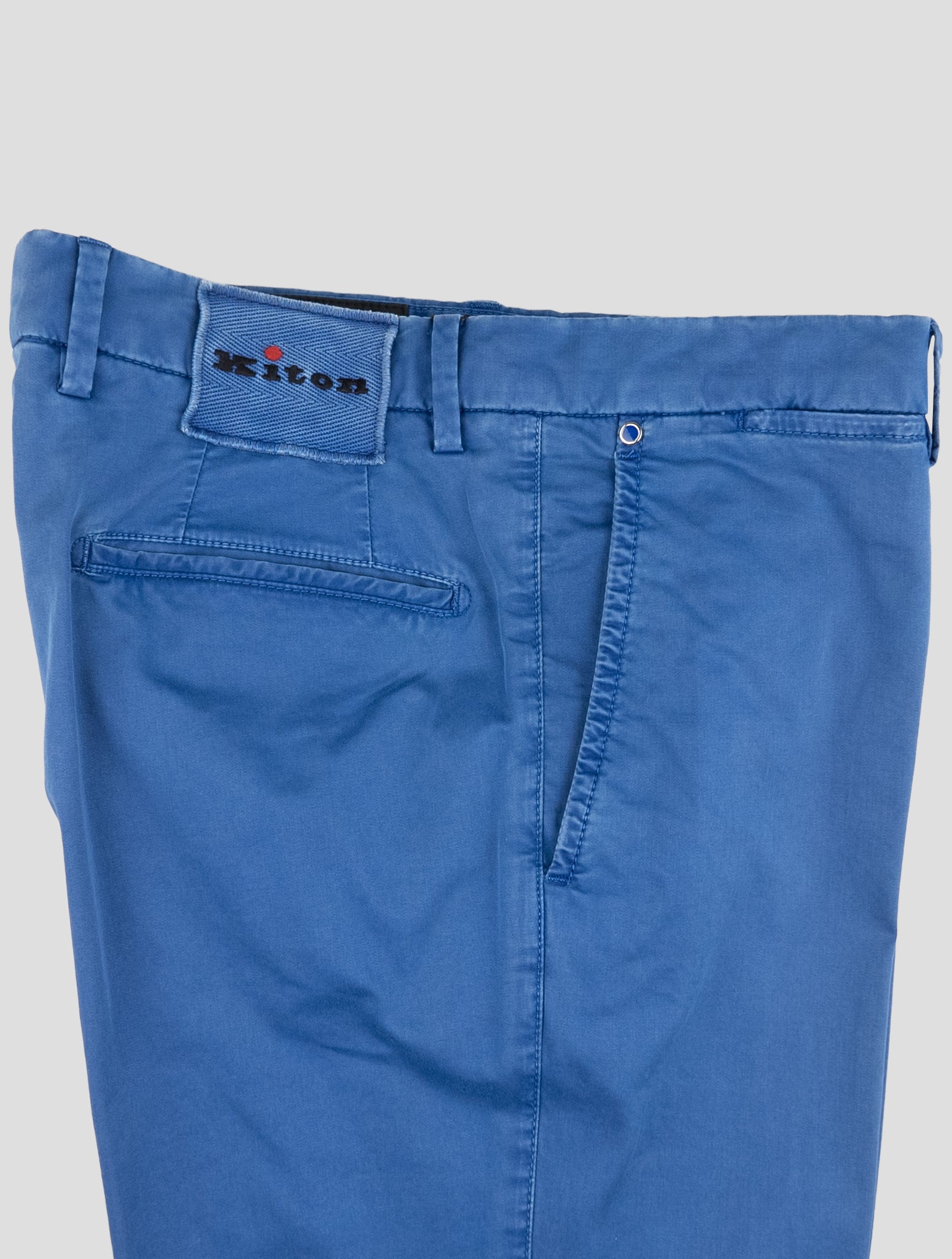Kiton Blue Cotton Pants