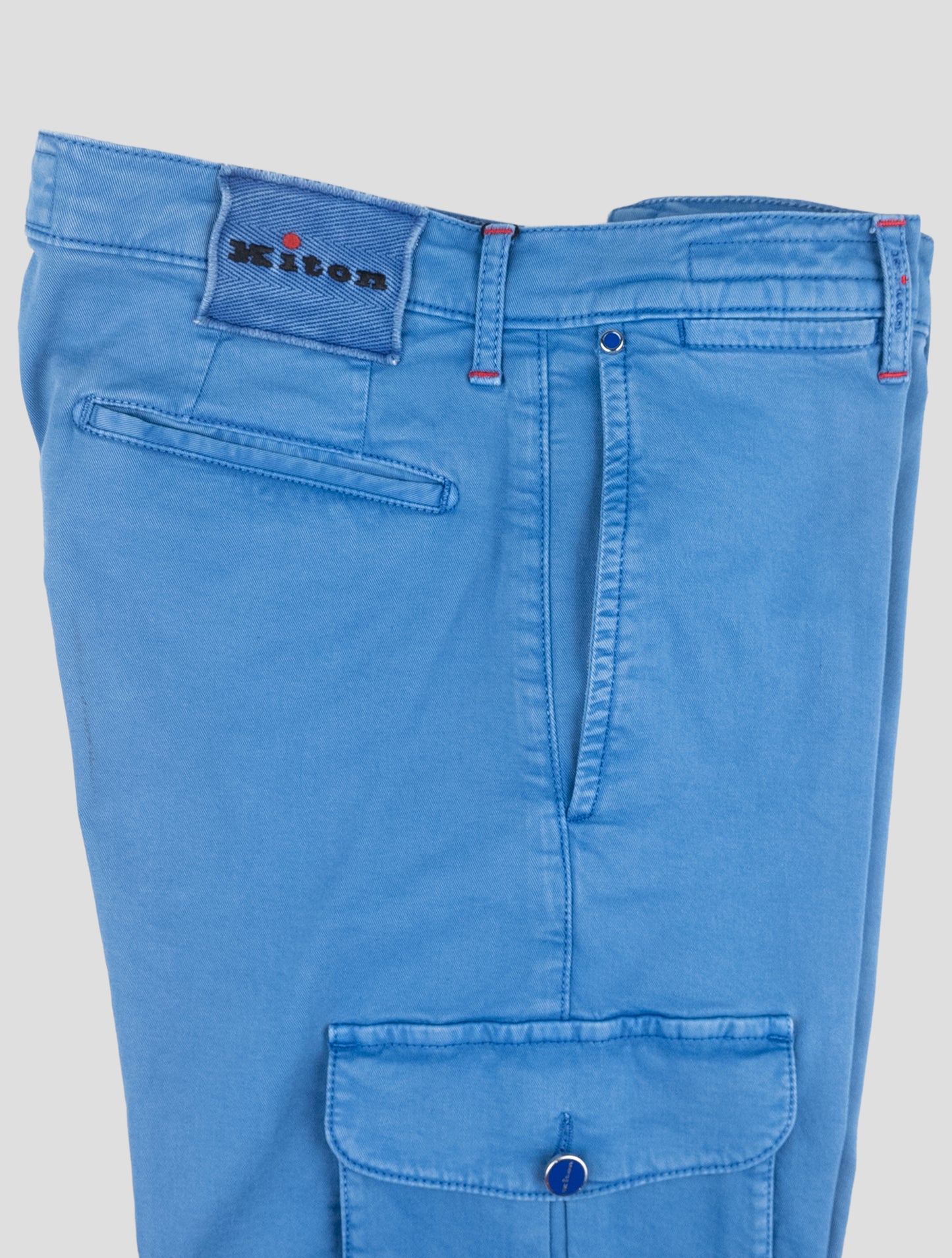 Kiton Blue Cotton Cargo Pants