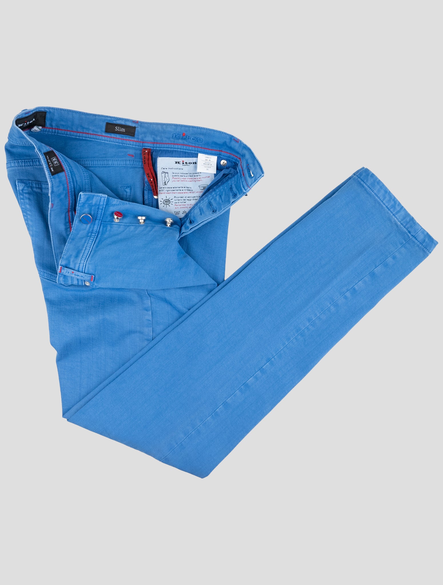Kiton Blue Cotton Ea Jeans