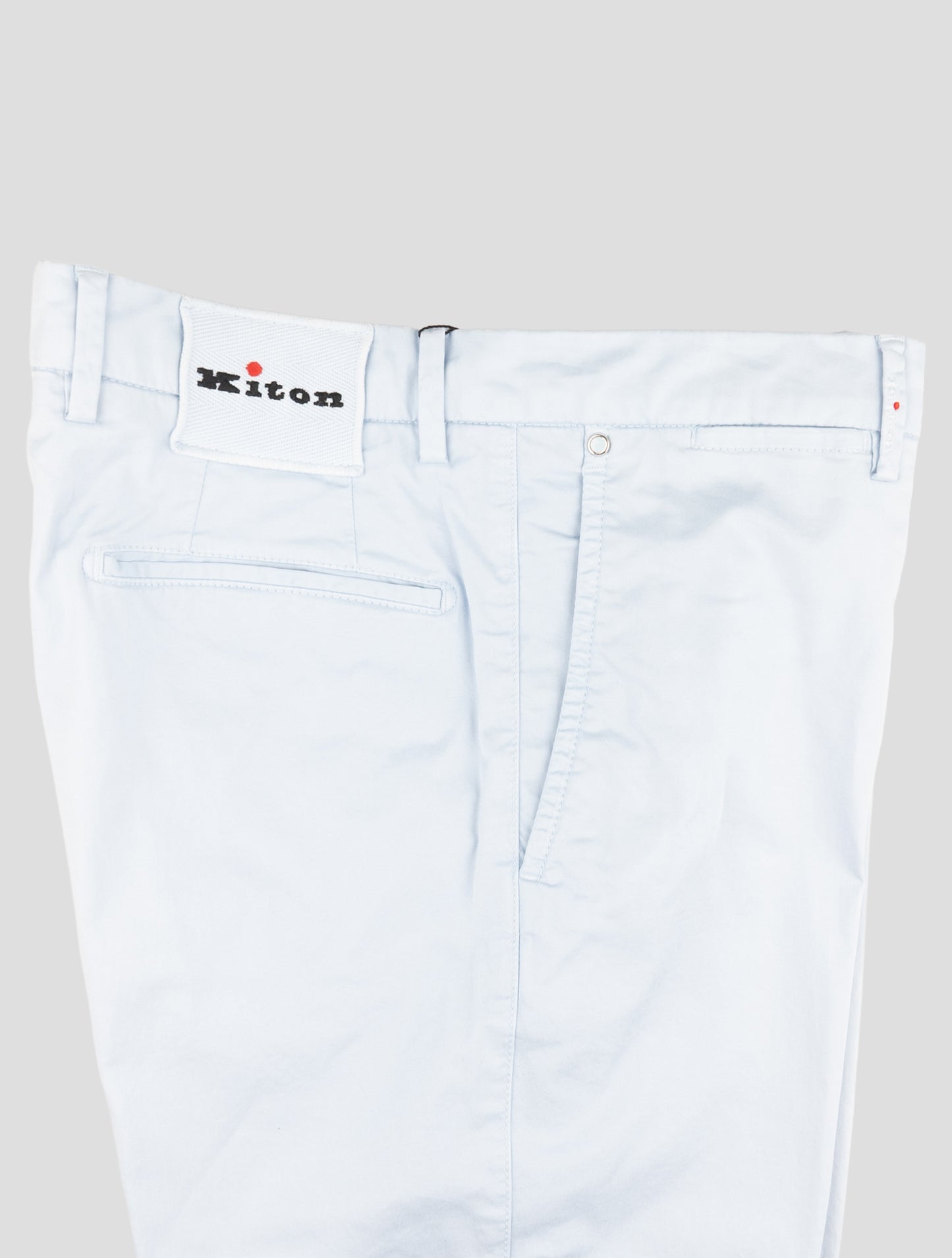 Kiton Light Blue Cotton Ea Pants