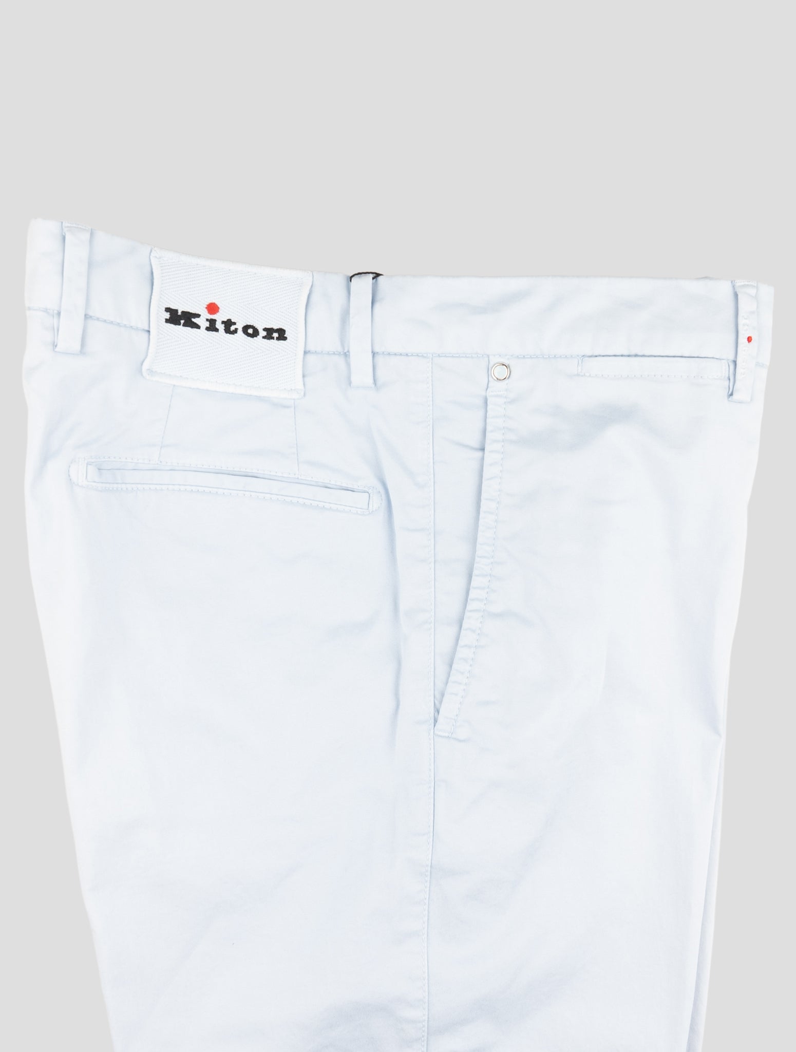 Kiton Light Blue Cotton Ea Pants